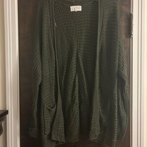 Pleione Dark Green Women's Cardigan